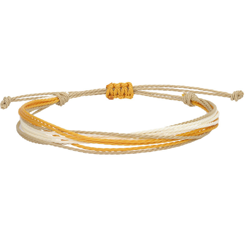 Bohemian Style Waterproof Wax Line Woven Bracelets