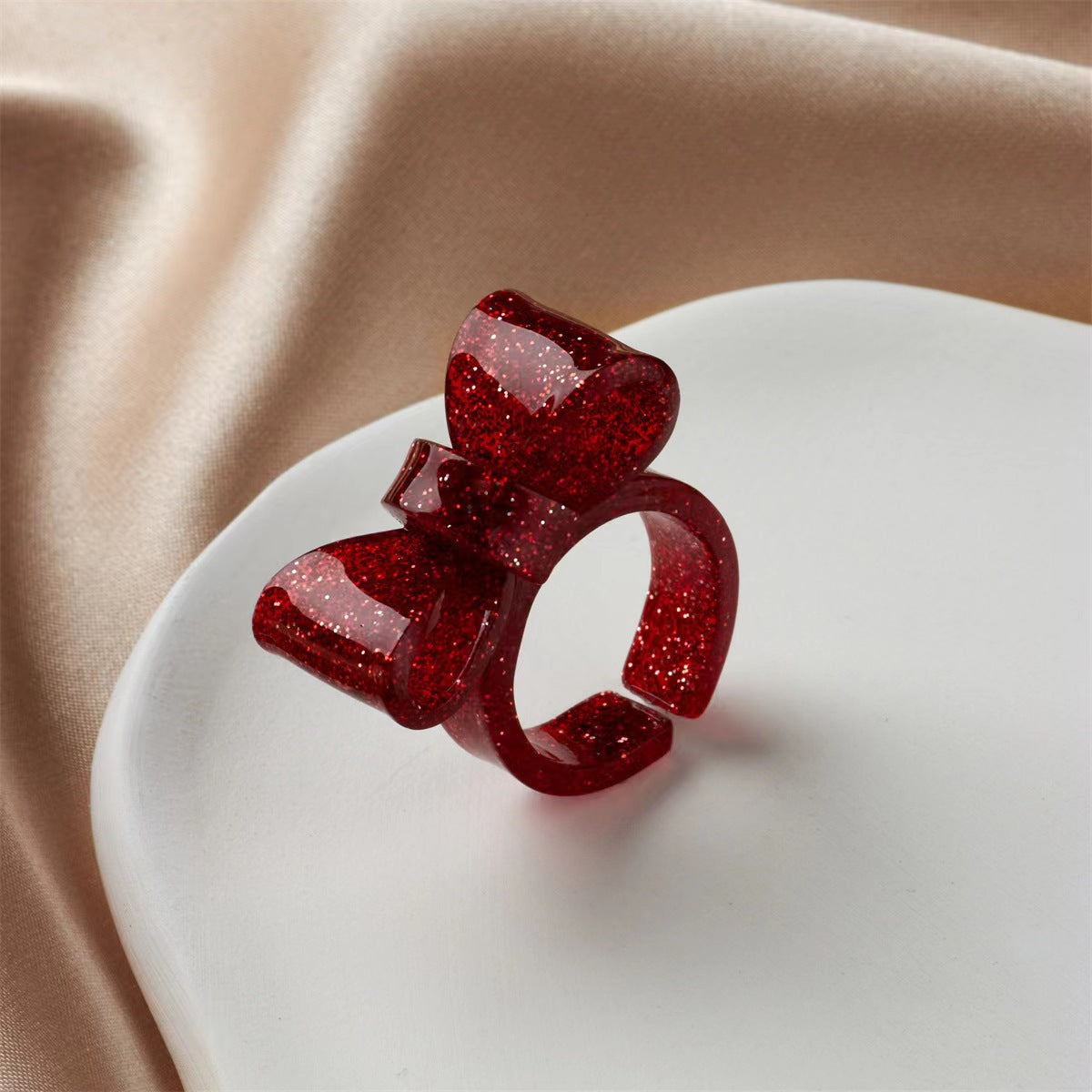 Bear Love Resin Sweet Cute Wind Rings