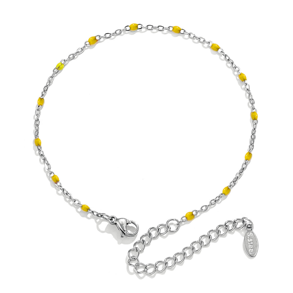 Niche Design Stainless Steel Enamel Cross Chain Bracelets