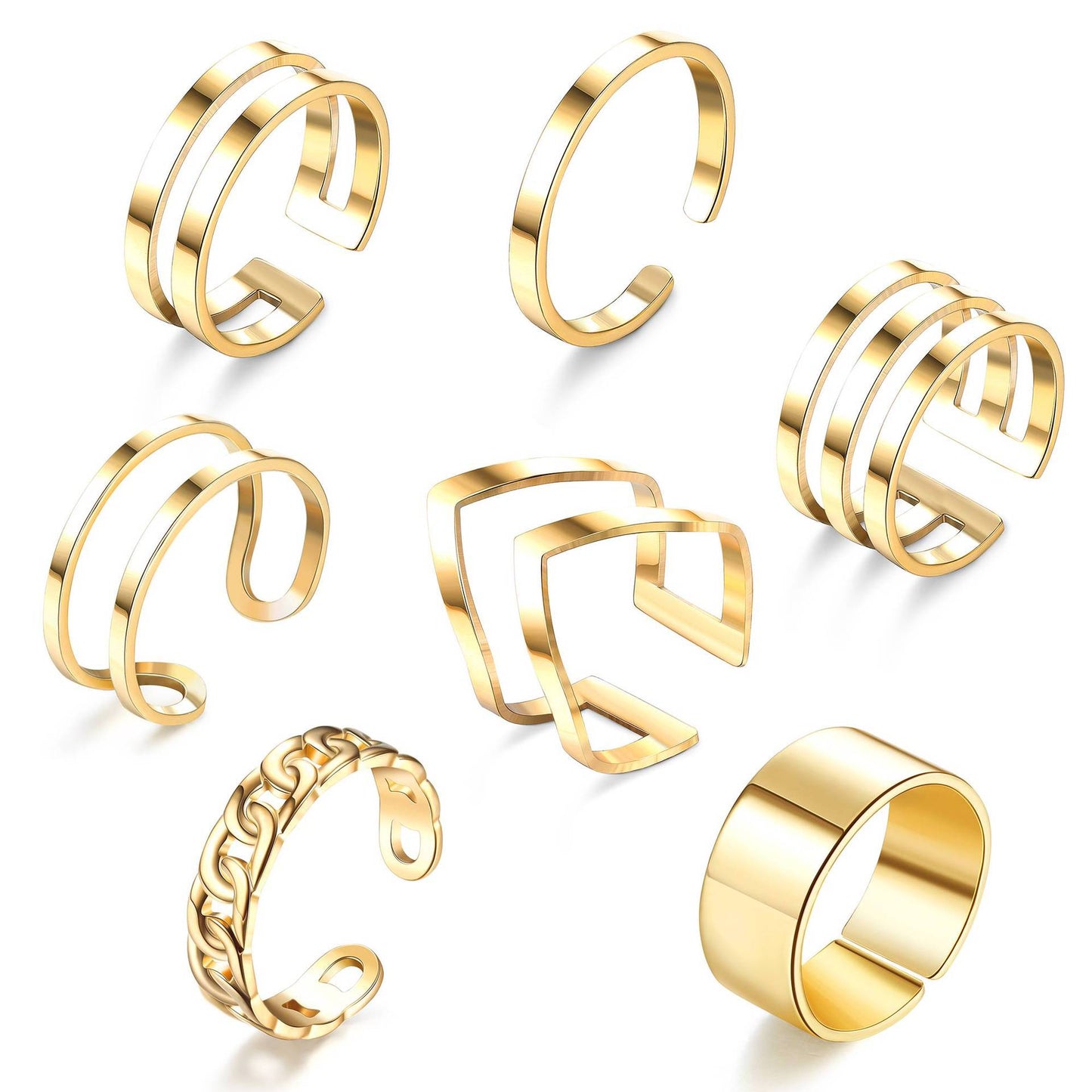 Adjustable Titanium Steel Popular Stainless Couple Rings