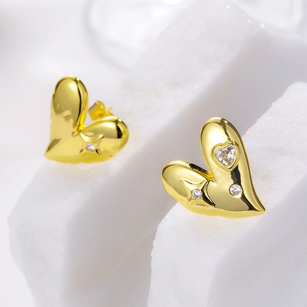 Korean Style Zircon Wheat Ear Clip Earrings