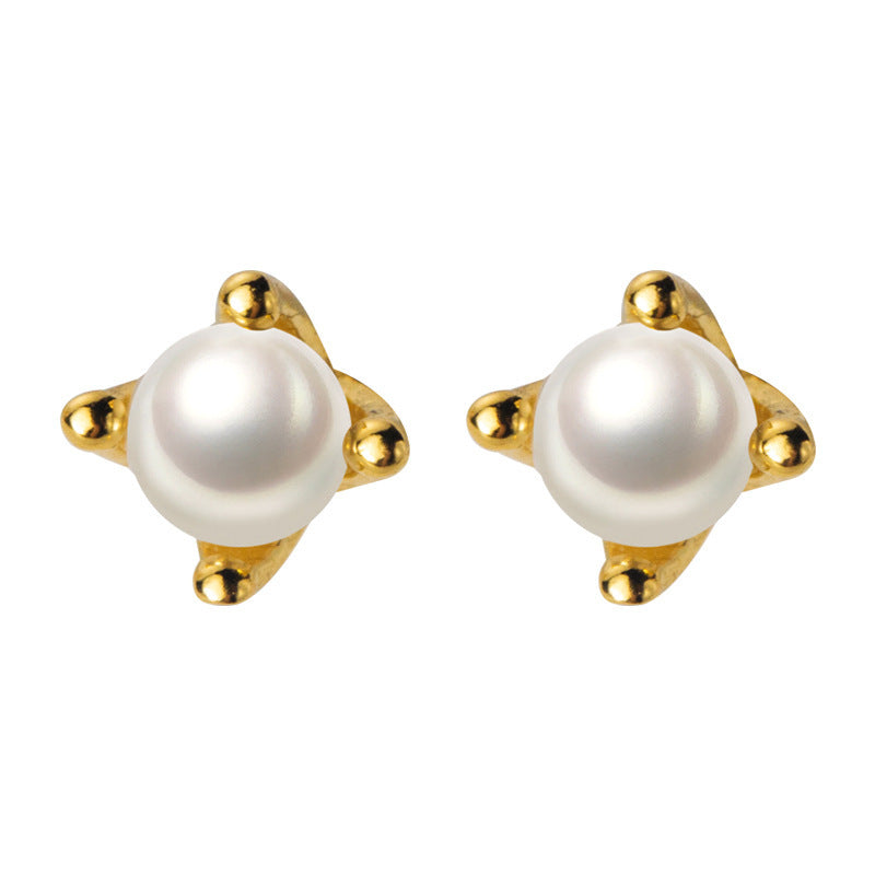 Women's Korean Fresh Shell Pearls Synthetic Pearl Earrings