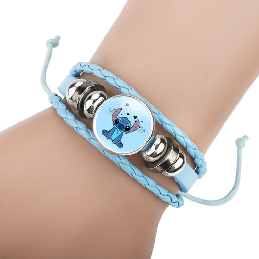 Star Stitch Time Stone Cattle Leather Bracelets