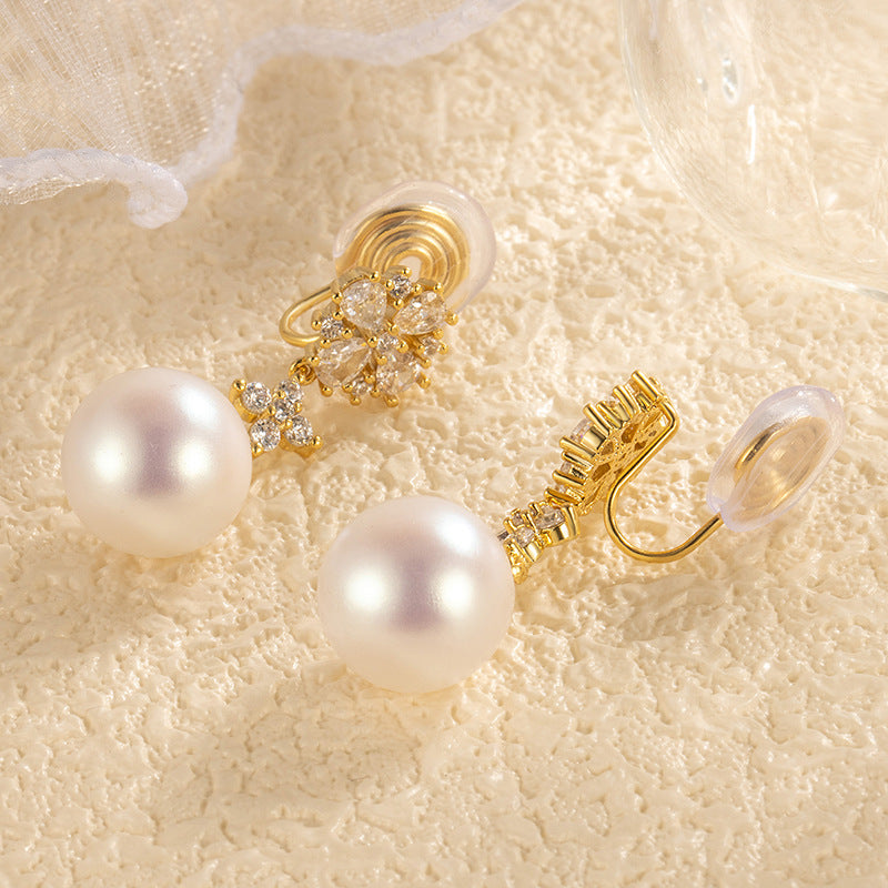 Women's Imitation Pearl Tassel For Without Pierced Ears Mosquito Earrings