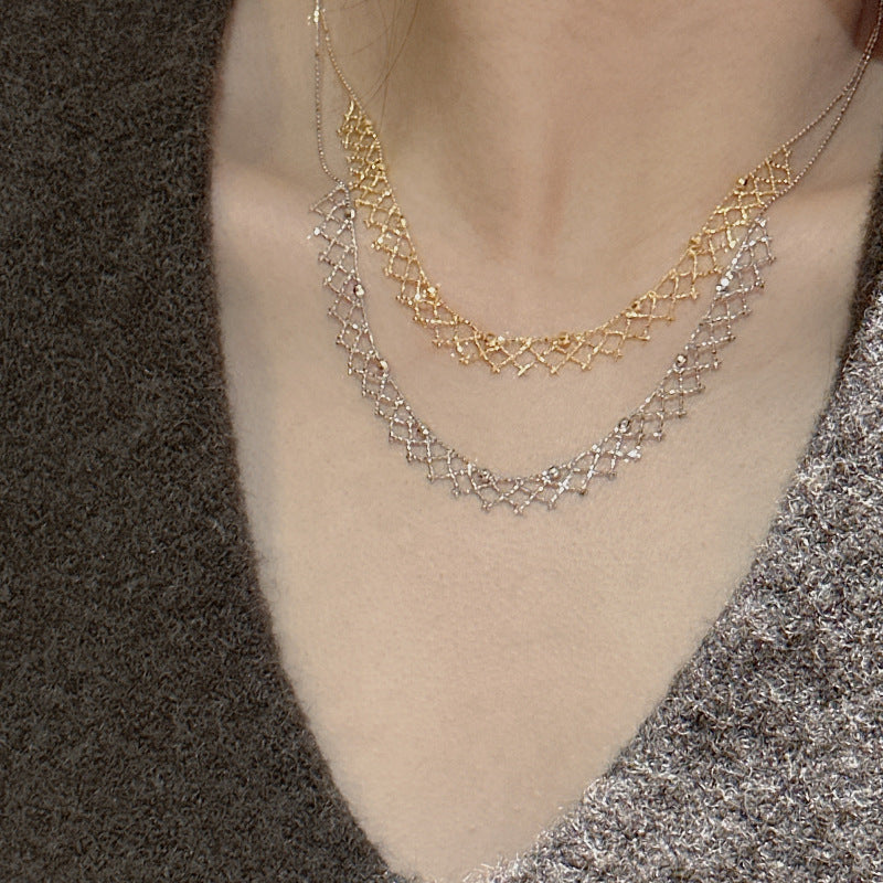 Sterling Sier Italian Craft Lace Design Necklaces