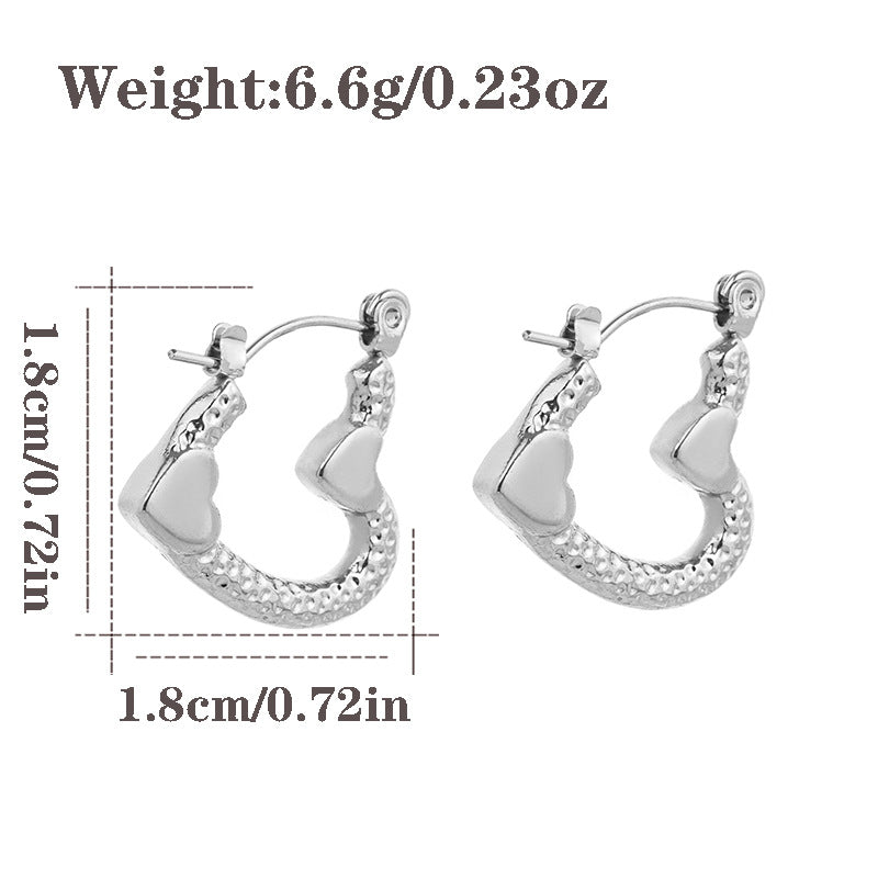 Women's Steel Love For Light Luxury Titanium Earrings