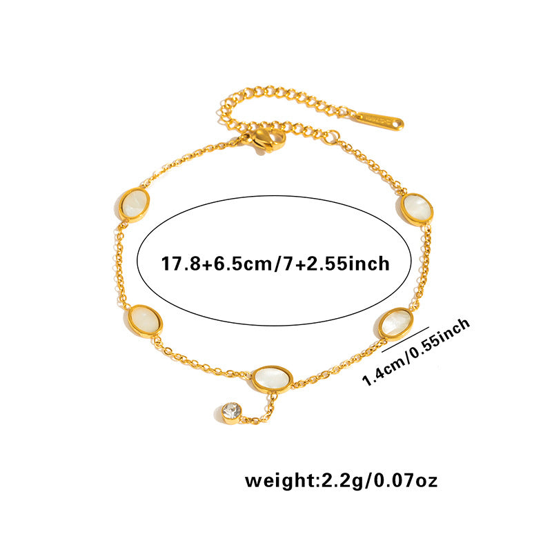 Style Fashionable Exquisite High Sense Geometric Ellipse Tassel Bracelets