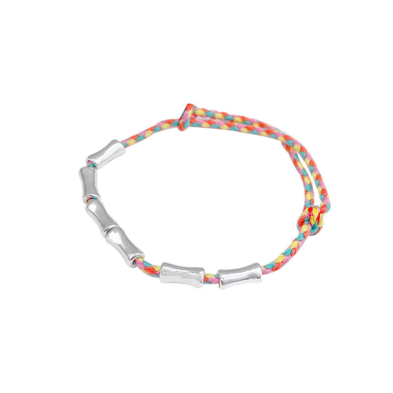 Dopamine Color Woven Colorful Rope Female Bracelets