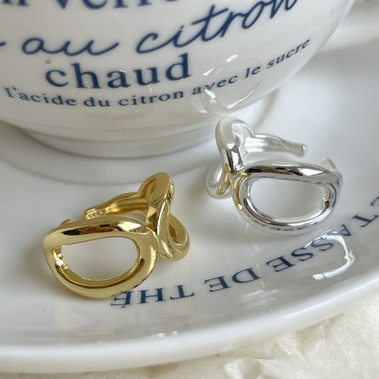 Hollow Cross Simple Fashionable Temperamental Cold Rings