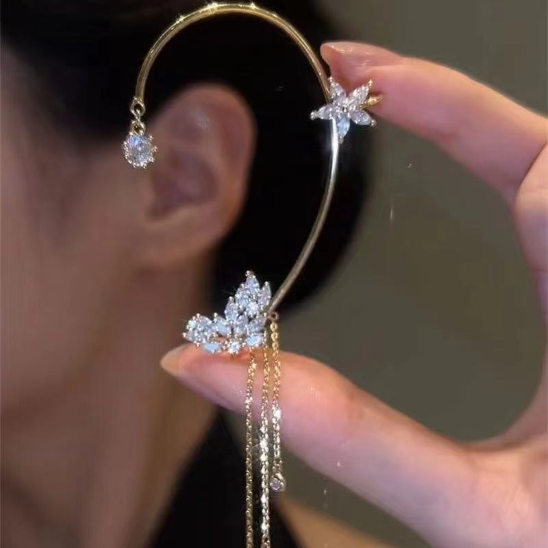 Ear Hook Clip One Without Pierced Senior Tassel Earrings