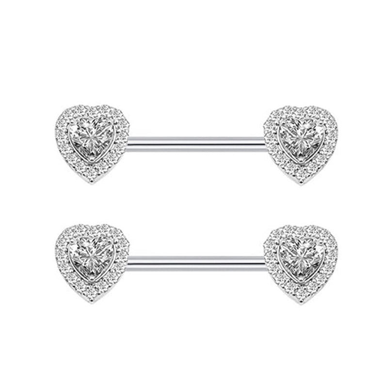 Nipple Stylish Piercing Adhesive Nail Tongue Pin Pairs Stud Earrings