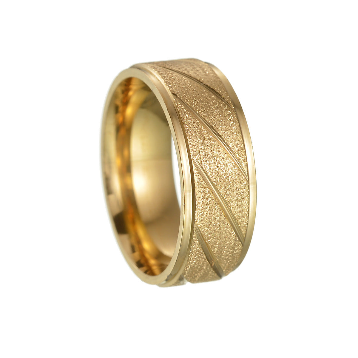 Men's Titanium Steel Ornament Outdoor Wedding Sand Rings