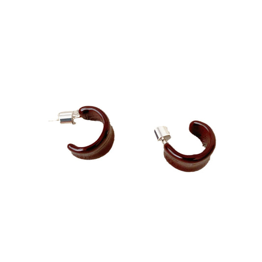 Women's Sier Summer Simple Niche Candy Color Earrings