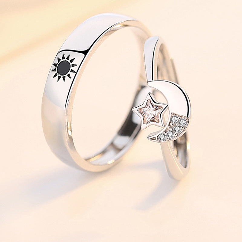 Couple Special Interest Light Luxury Open Rings