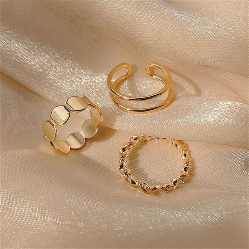 Zircon Female Simple Cold Wind Index Finger Niche Rings