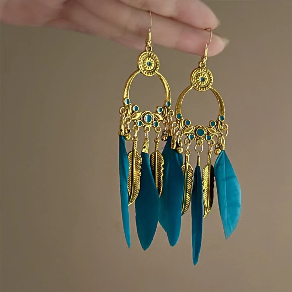 Tassel Niche Ethnic Style Ear Hook Temperament Earrings