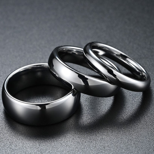 Inner Outer Ball Arc Titanium Simple Rings