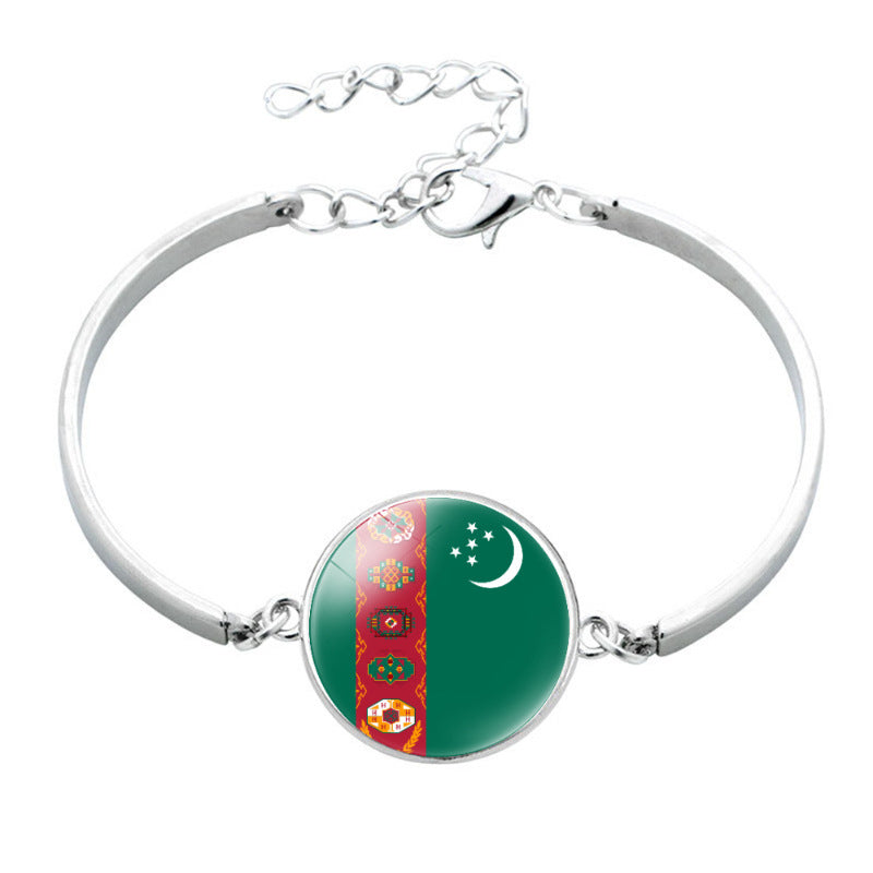 Asian National Flag Time Stone Palestine Bracelets