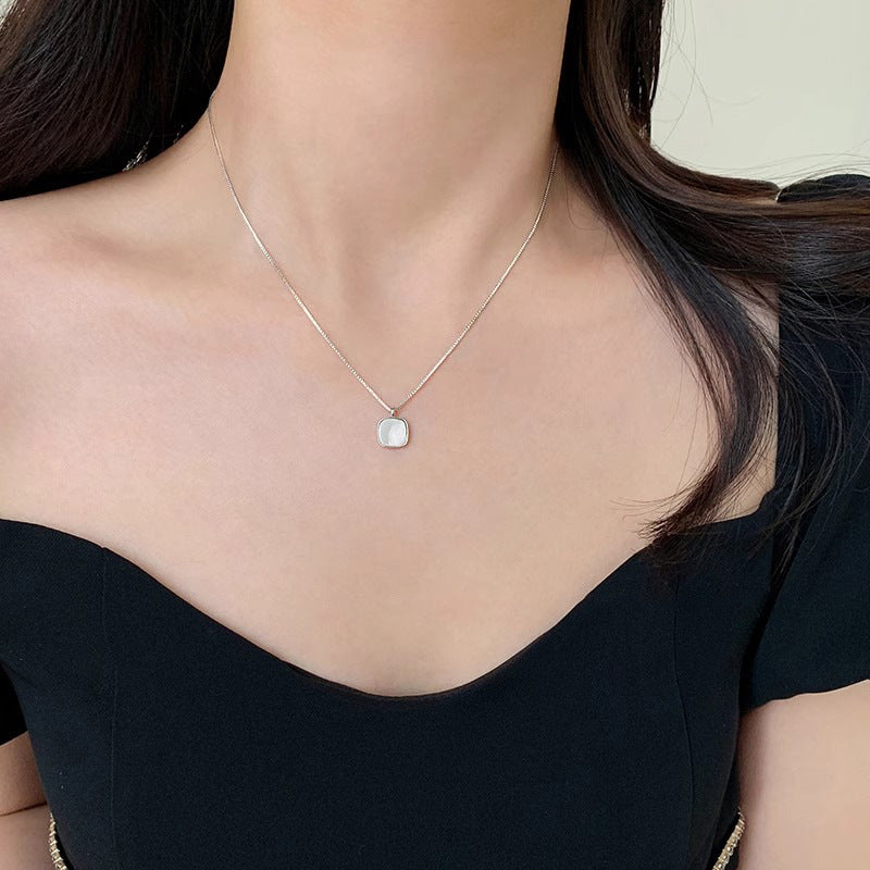 Square White Shell Fashion Trend Gentle Necklaces