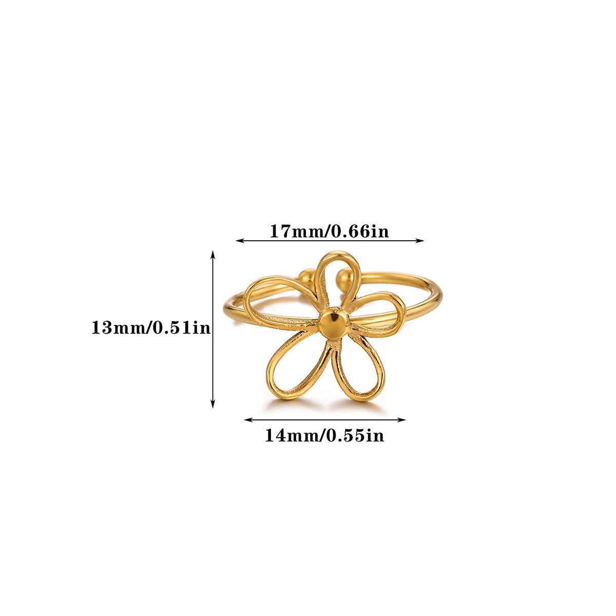 Creative Simple Stainless Steel Open Light Luxury High-grade Ring