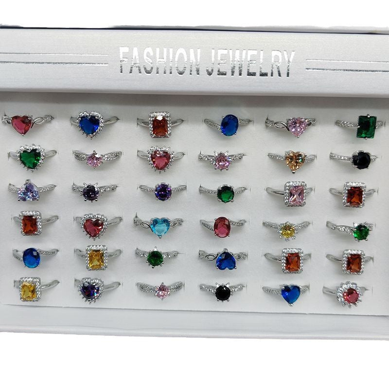 Women's Durable Diamond Pen Rhinestone Color Rings