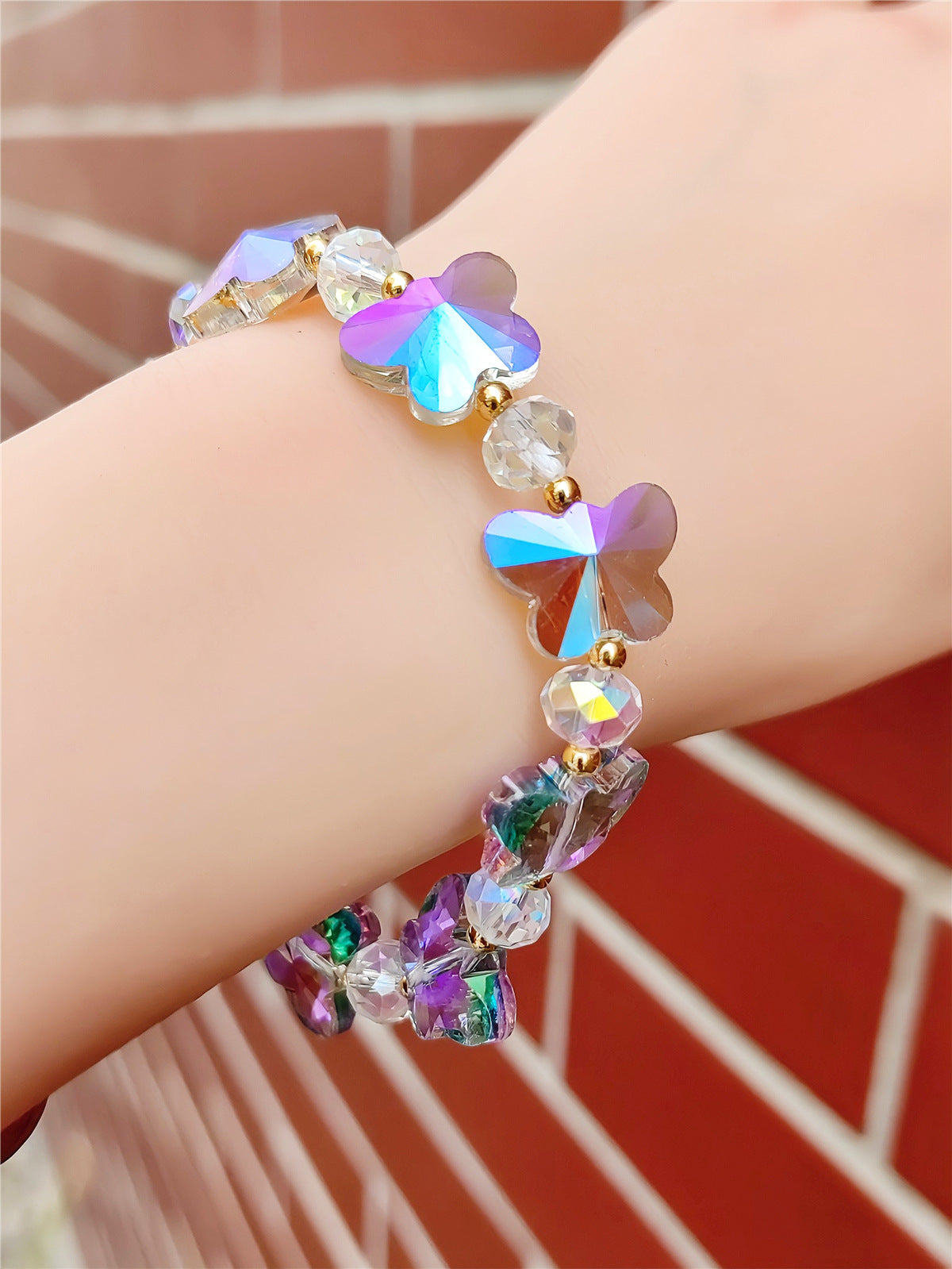 Women's Crystal Optional Sweet Fashion Ornament Butterfly Bracelets