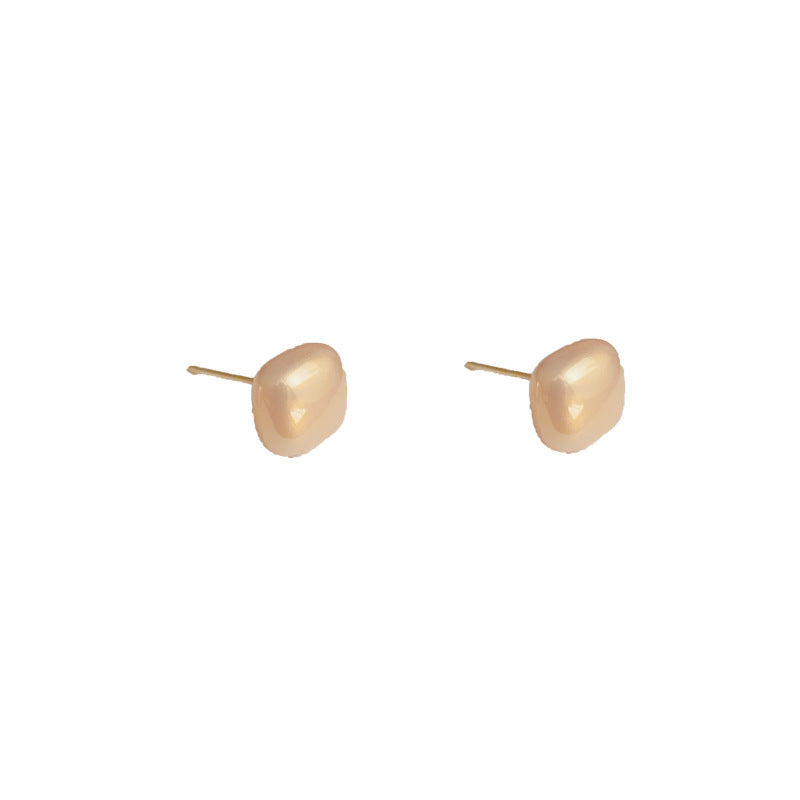 Love Flower Pearl Female Sier Needle Earrings