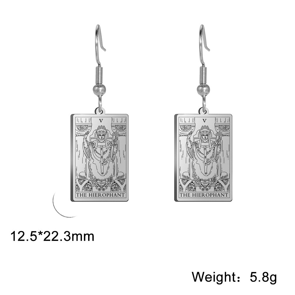 Classic Retro Tarot Series Personality Fashion Earrings