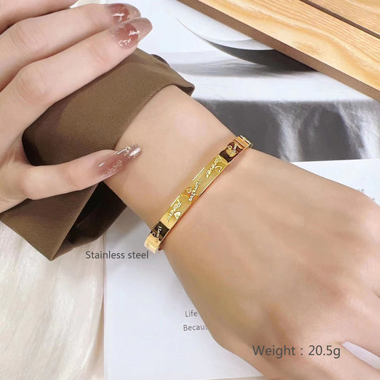 Steel Female Personality Trendy Red Minority Bracelet