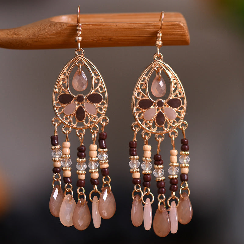 Long Fringe Special Ins Slimming Face Earrings