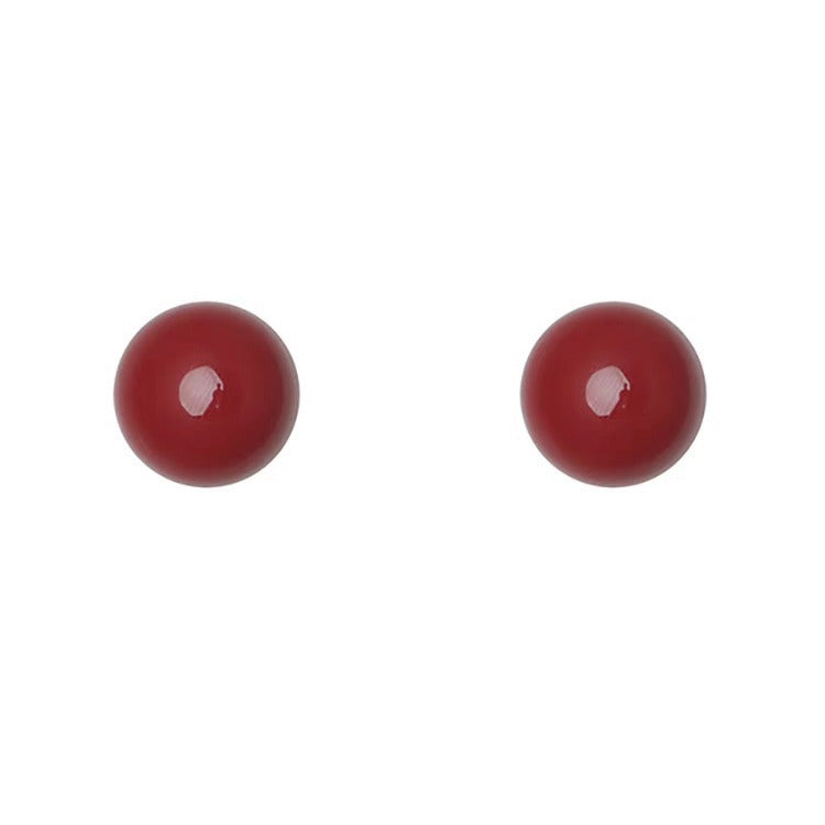 Cinnabar Female Life Red High Sense Earrings