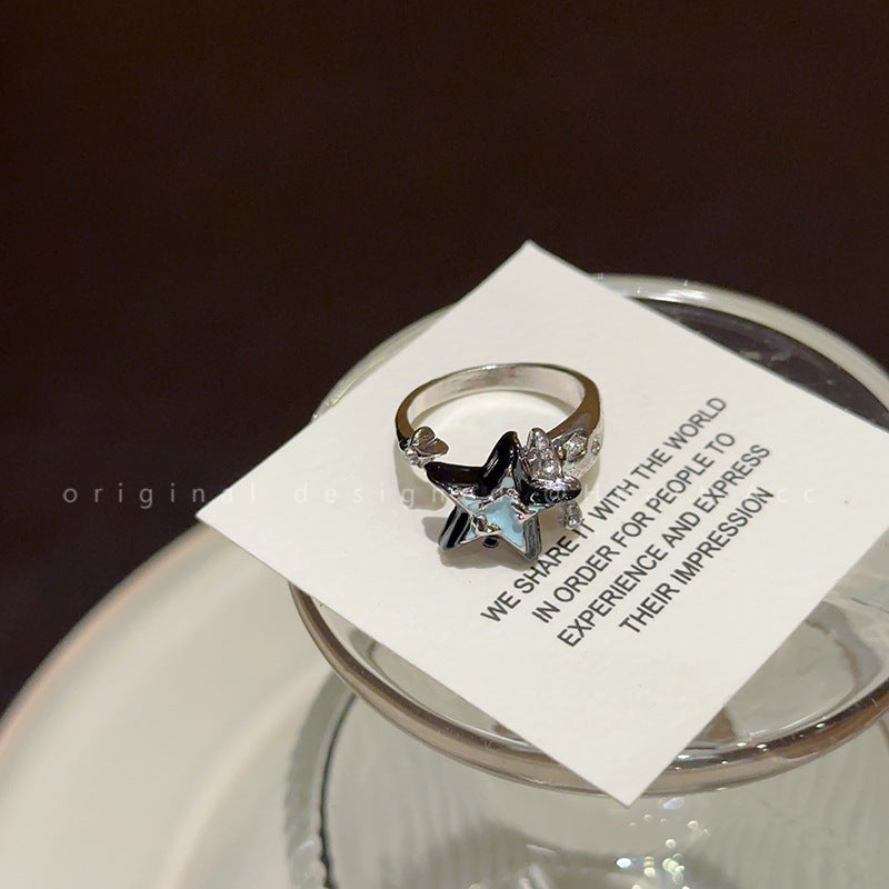 Opal Female Fashion Personality Couple Index Rings