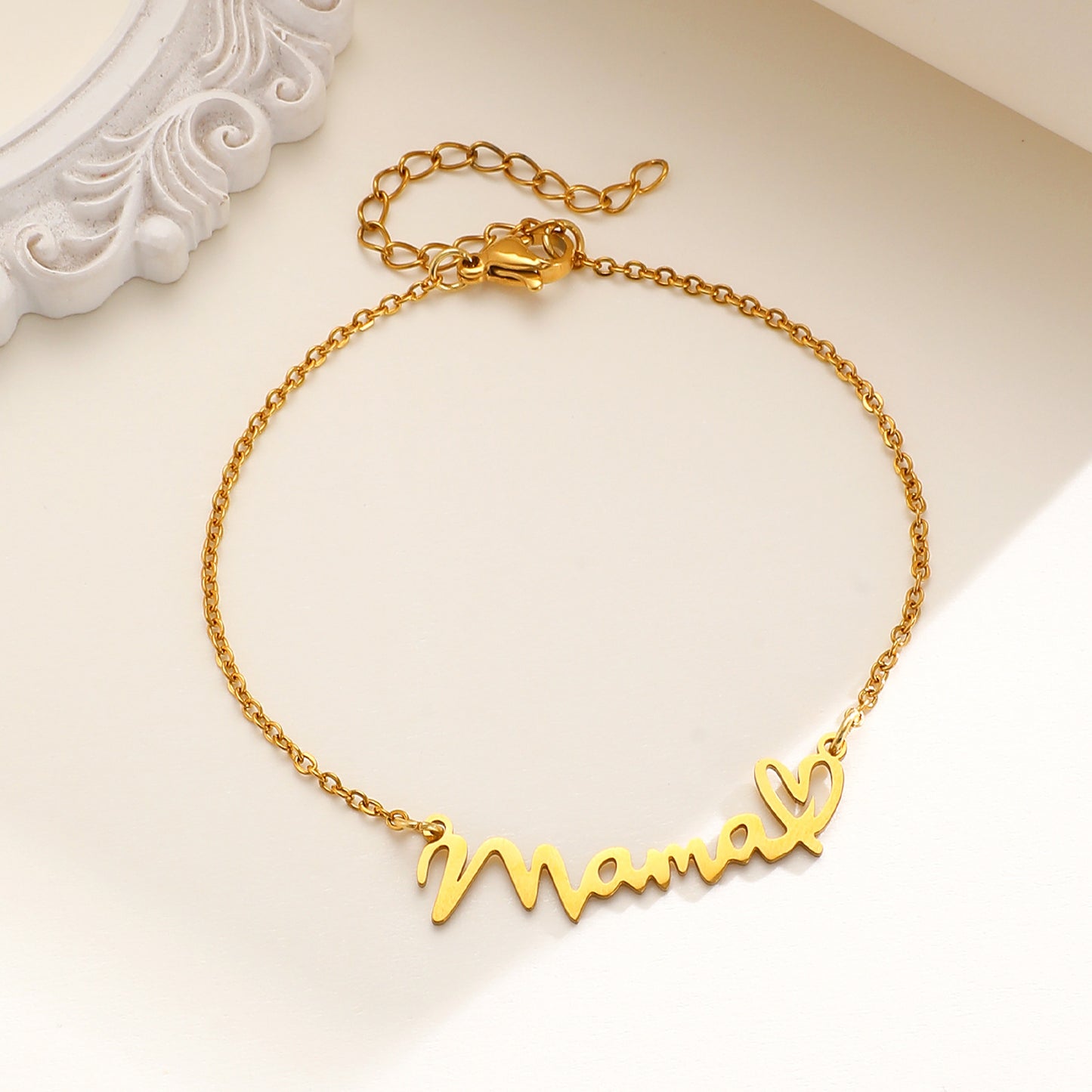 Women's Stainless Steel Clavicle Chain Letter Mother's Necklaces