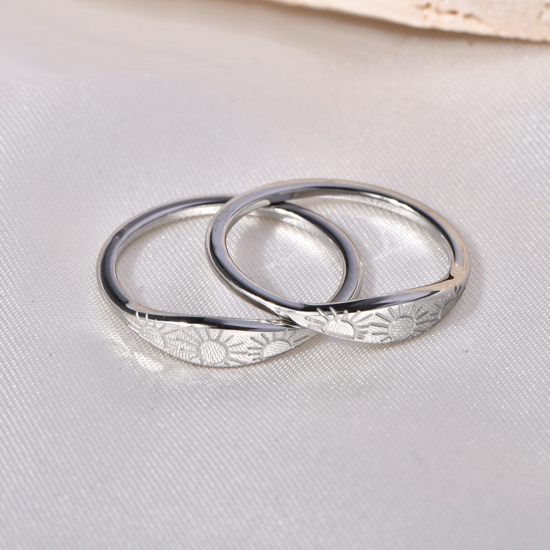 Women's Gold Design Stainless Steel Index Finger Rings