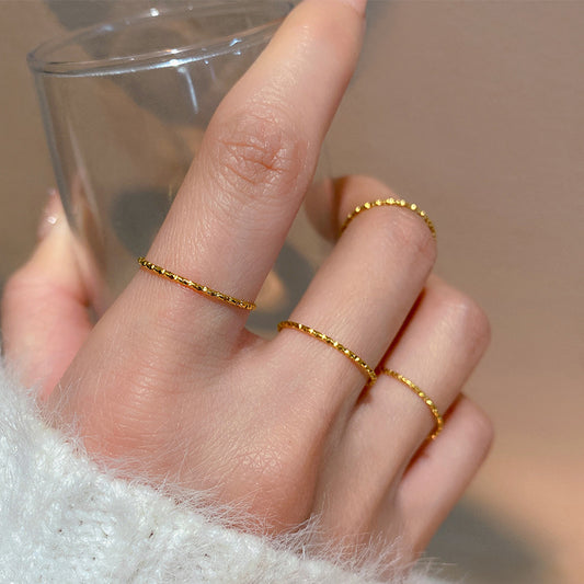 Star Titanium Steel Fashion Personality Trendy Design Rings