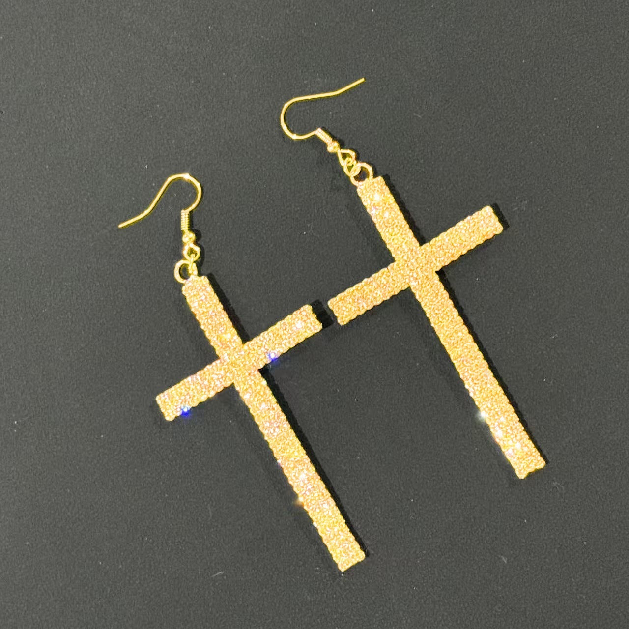 Women's Full Diamond Rhinestone Creative Drop Personalized Hip Hop Earrings