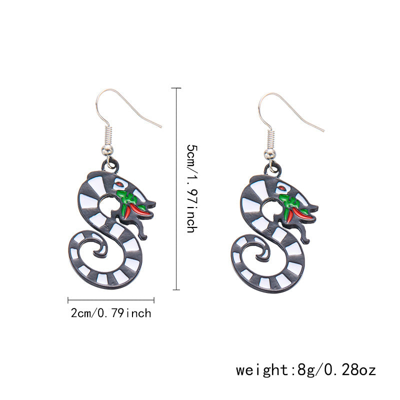 Trendy Exaggerated Gothic Style Black White Rings