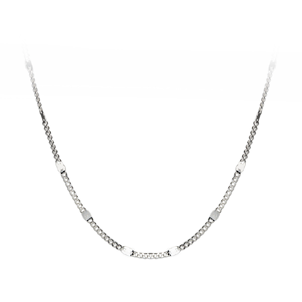 Style Thin Chain Curb Graceful Personality Square Necklaces