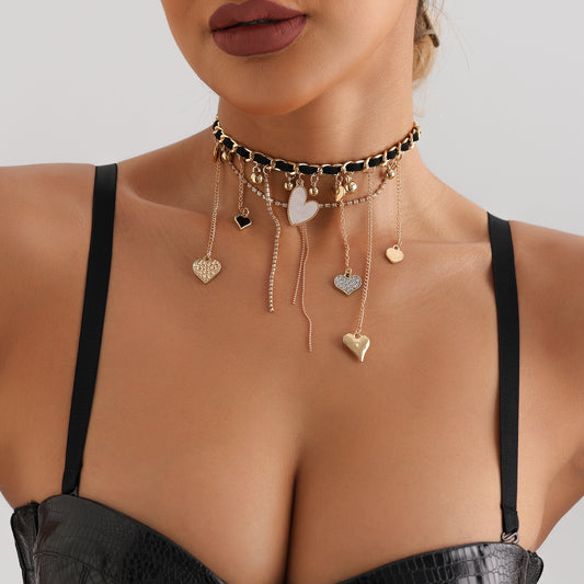 Women's Fashion Tassel Love Cross Butterfly Clavicle Necklaces