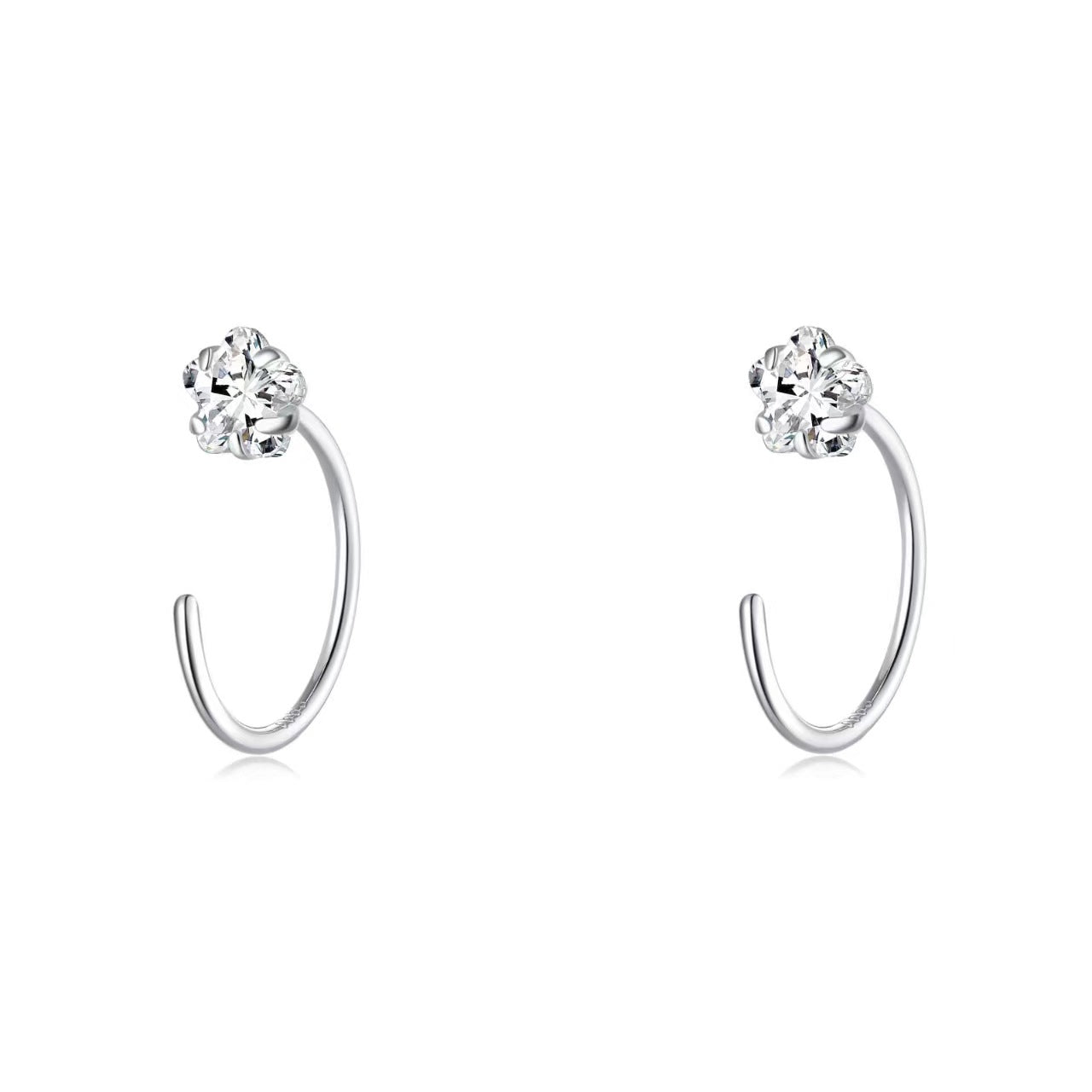 Women's Sier High-grade Simple Love Heart Special Earrings