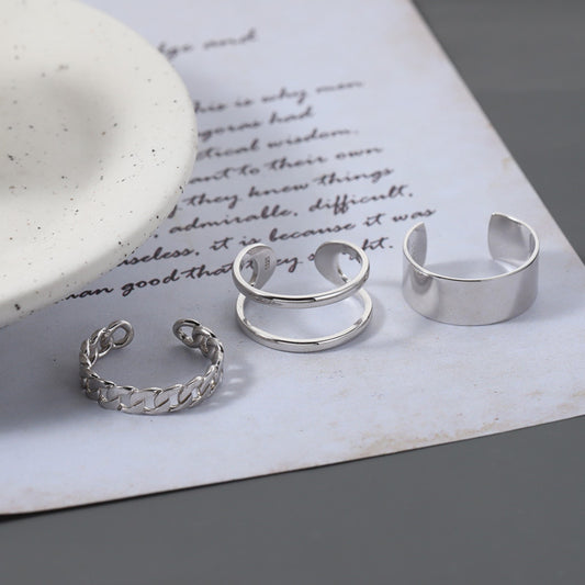 Men's Light Luxury Minority Design Titanium Steel Suit Rings