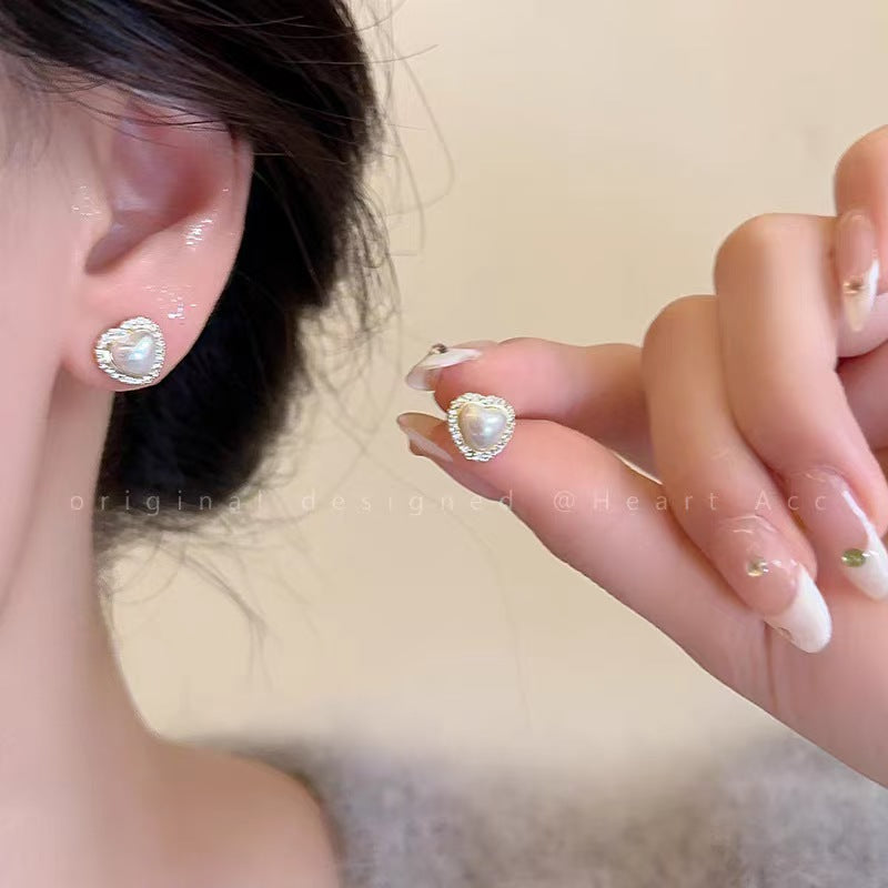 White Square Stylish Simple Versatile Temperament Earrings