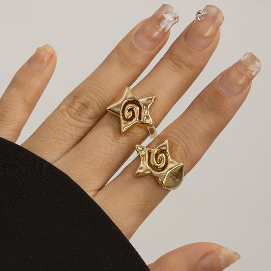 Style Niche Three-dimensional Star Spicy Beautiful Rings