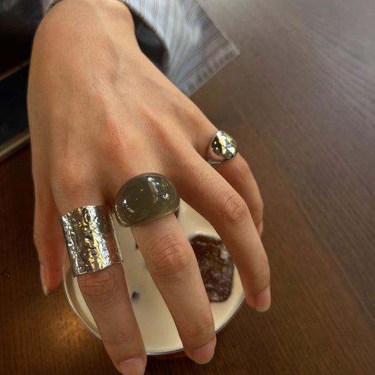 Resin Cold Opening Show Open Copper Electroplating Rings