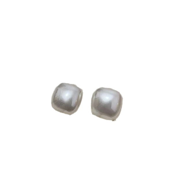 Korean Style Square Pearl Light Luxury Earrings