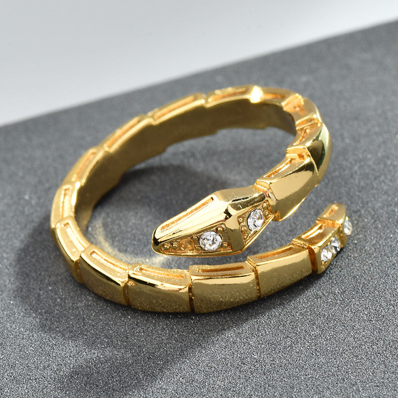 Personalized Snake Bone Open Versatile Creative High Sense Ring