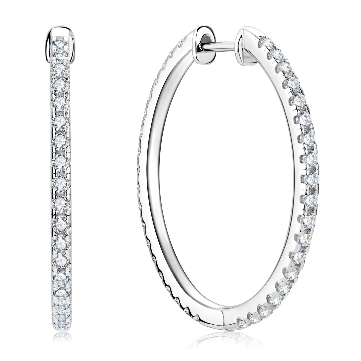 Women's Elegant Sterling Sier Moissanite High Niche Earrings