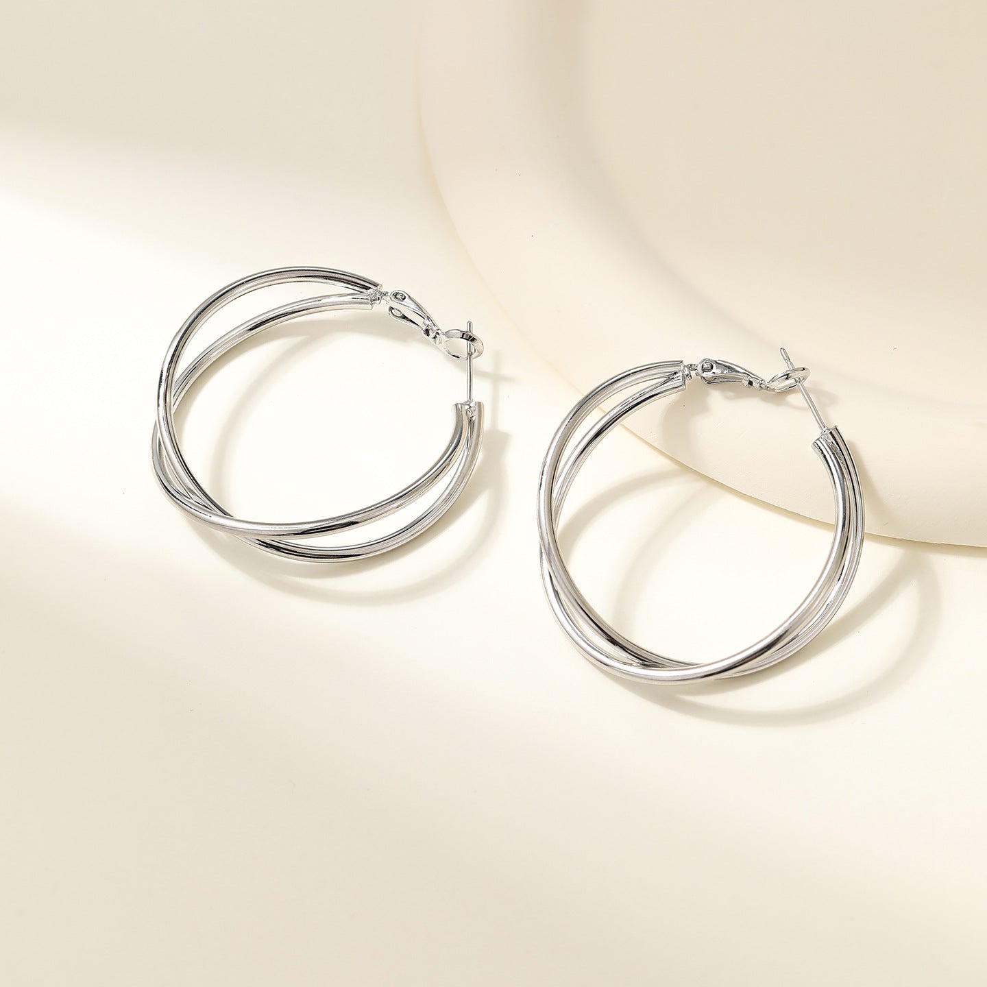 Women's Of Sier Big Hoop Light Luxury High-grade Ear Earrings
