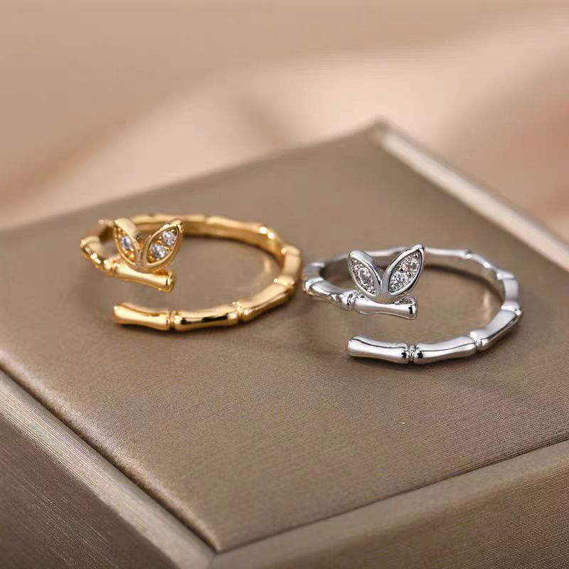 Women's Personalized Cold Style Simple High-grade Open Niche Straight Ring