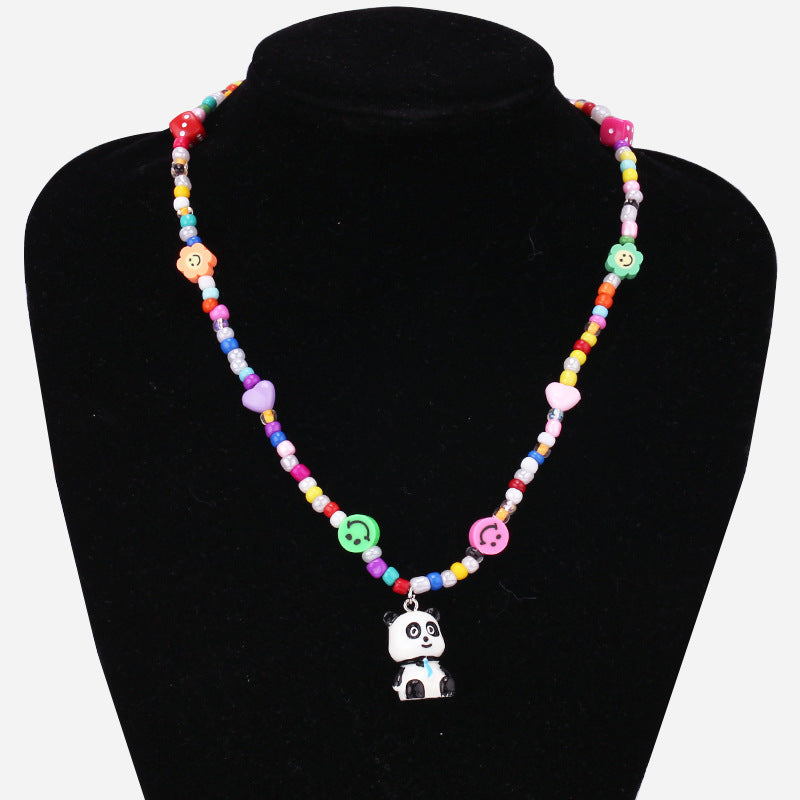 Hip Hop Dice Smiley Face Clavicle Chain Necklaces